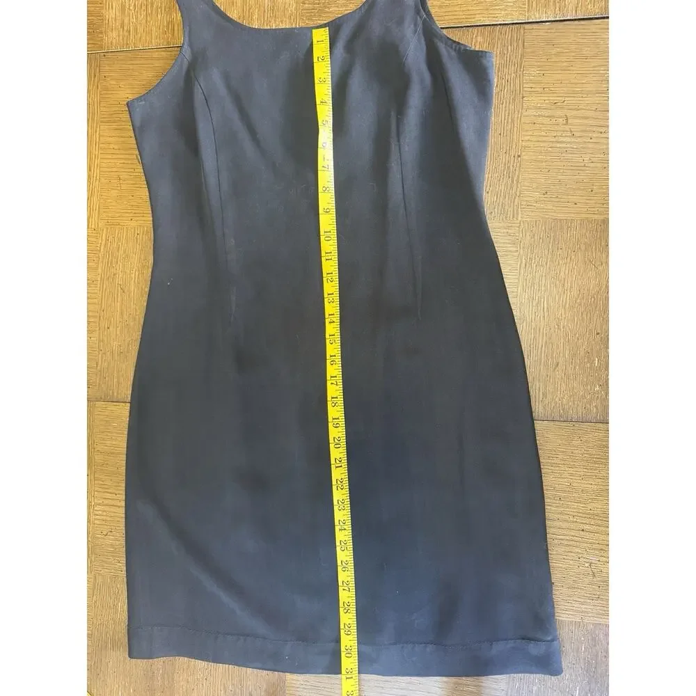 Tommy Bahama Dress Womens Size 10 Sleeveless Black Fully Lined 100% Silk‎